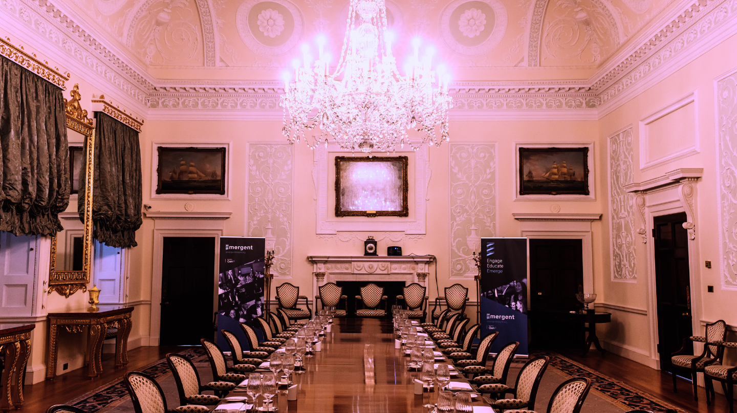 beautiful formal board room with chandelier